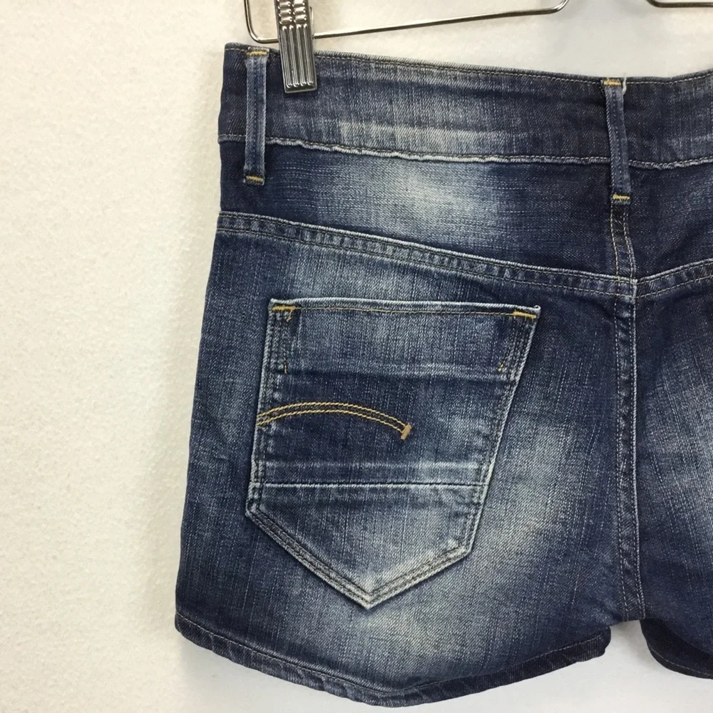 G-Star Raw 3301 Denim Arc Shorts Distressed Faded - Picture 10 of 15